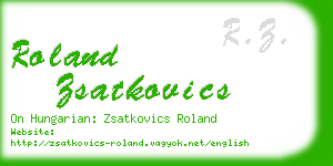 roland zsatkovics business card